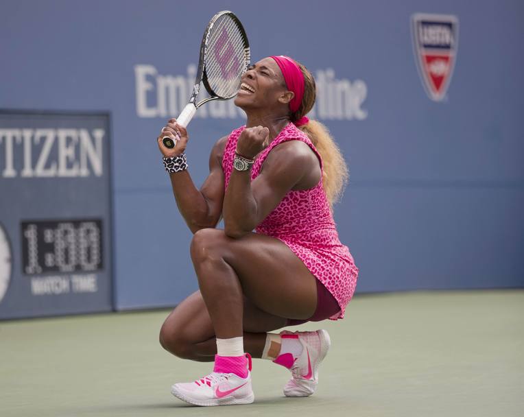 La gioia di Serena Williams per la vittoria è tanta: la tennista americana ha vinto le ultime due edizioni degli US Open. (Reuters)